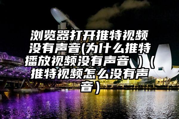 浏览器打开推特视频没有声音(为什么推特播放视频没有声音 )（推特视频怎么没有声音）