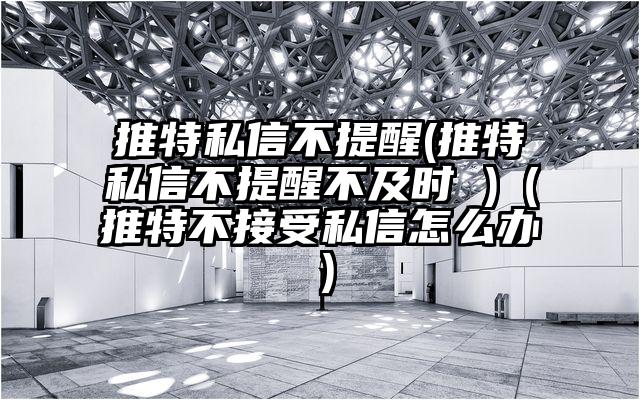 推特私信不提醒(推特私信不提醒不及时 )（推特不接受私信怎么办）