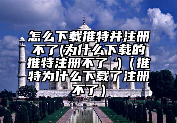 怎么下载推特并注册不了(为什么下载的推特注册不了 )（推特为什么下载了注册不了）