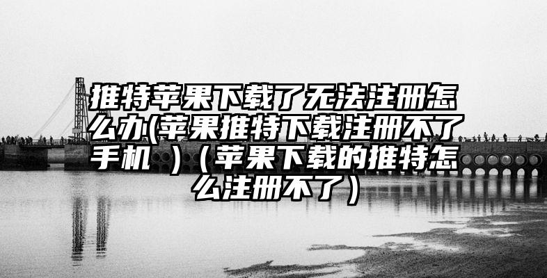 推特苹果下载了无法注册怎么办(苹果推特下载注册不了手机 )（苹果下载的推特怎么注册不了）