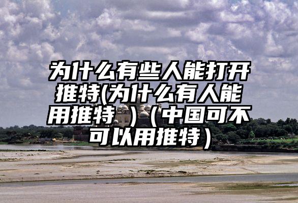 为什么有些人能打开推特(为什么有人能用推特 )（中国可不可以用推特）