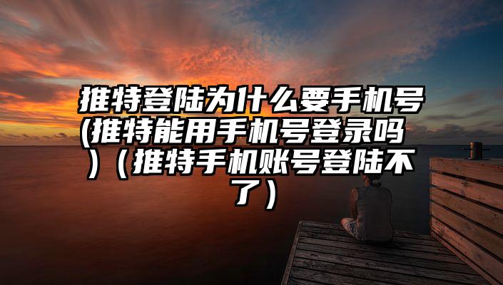 推特登陆为什么要手机号(推特能用手机号登录吗 )（推特手机账号登陆不了）