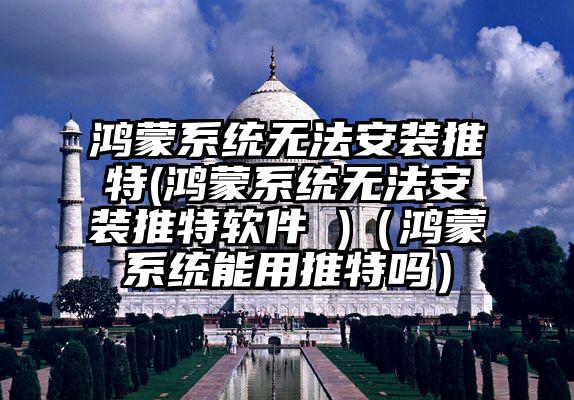 鸿蒙系统无法安装推特(鸿蒙系统无法安装推特软件 )（鸿蒙系统能用推特吗）