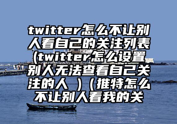 twitter怎么不让别人看自己的关注列表(twitter怎么设置别人无法查看自己关注的人 )（推特怎么不让别人看我的关