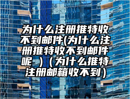 为什么注册推特收不到邮件(为什么注册推特收不到邮件呢 )（为什么推特注册邮箱收不到）