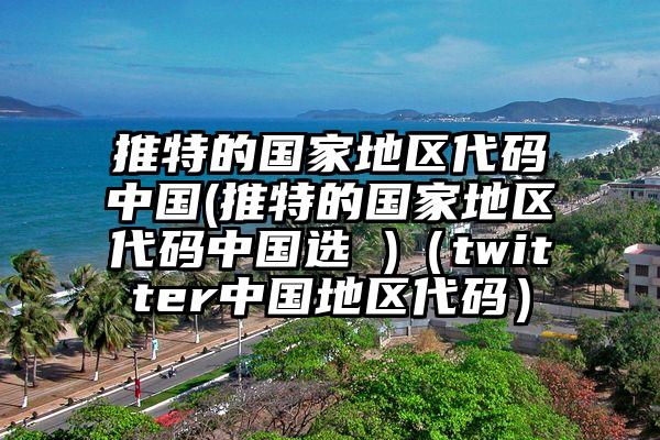 推特的国家地区代码中国(推特的国家地区代码中国选 )（twitter中国地区代码）