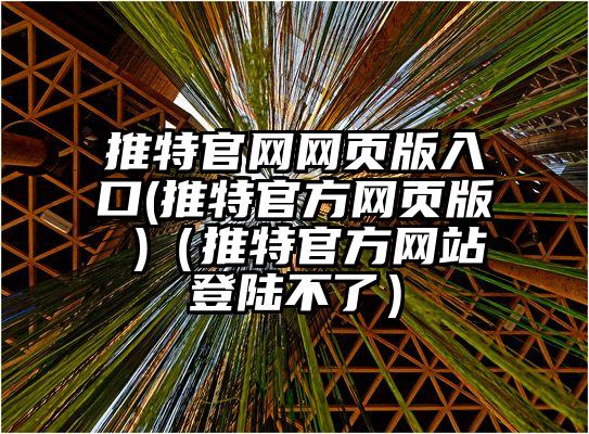 推特官网网页版入口(推特官方网页版 )（推特官方网站登陆不了）