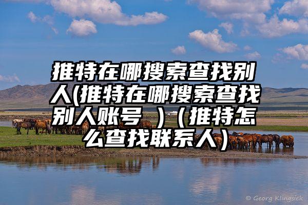 推特在哪搜索查找别人(推特在哪搜索查找别人账号 )（推特怎么查找联系人）