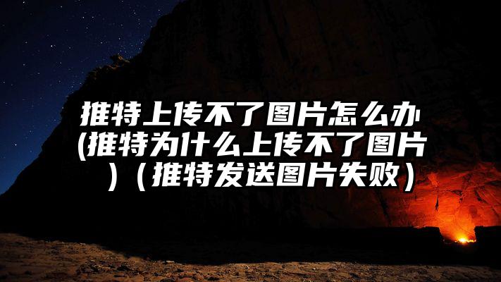 推特上传不了图片怎么办(推特为什么上传不了图片 )（推特发送图片失败）