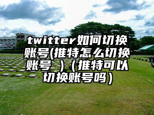twitter如何切换账号(推特怎么切换账号 )（推特可以切换账号吗）