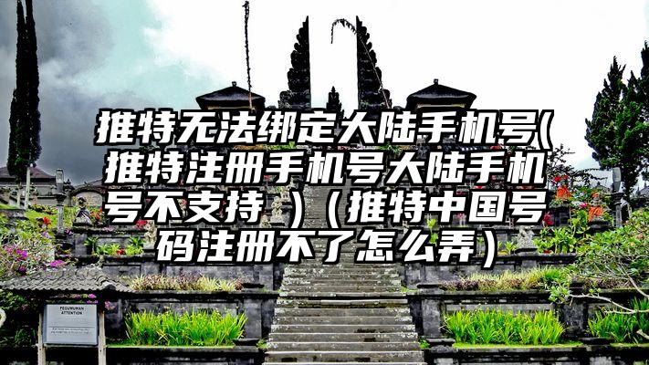 推特无法绑定大陆手机号(推特注册手机号大陆手机号不支持 )（推特中国号码注册不了怎么弄）