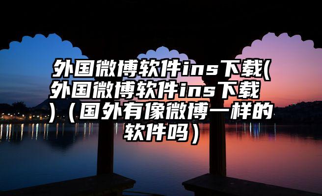 外国微博软件ins下载(外国微博软件ins下载 )（国外有像微博一样的软件吗）