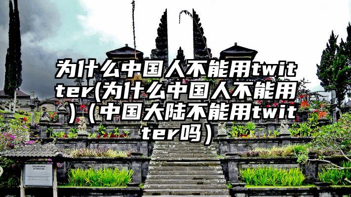 为什么中国人不能用twitter(为什么中国人不能用 )（中国大陆不能用twitter吗）