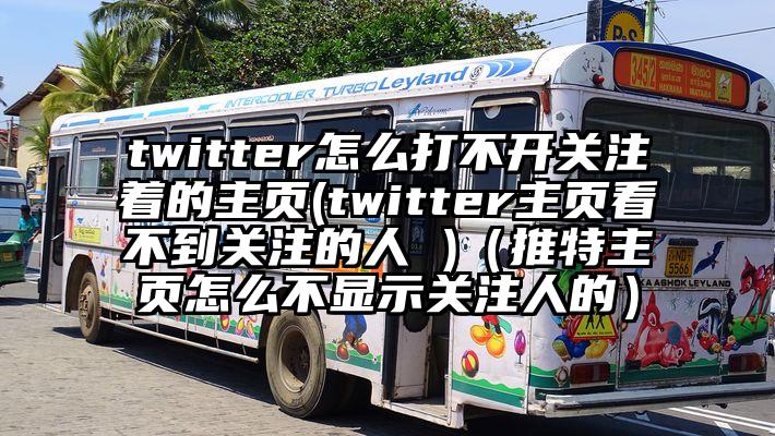 twitter怎么打不开关注着的主页(twitter主页看不到关注的人 )（推特主页怎么不显示关注人的）