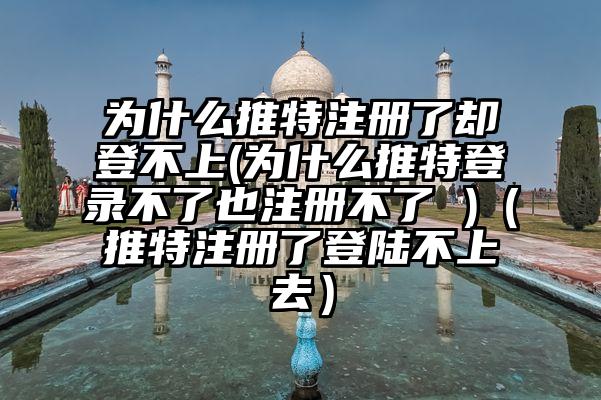为什么推特注册了却登不上(为什么推特登录不了也注册不了 )（推特注册了登陆不上去）