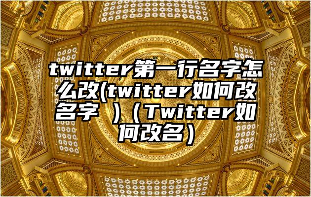 twitter第一行名字怎么改(twitter如何改名字 )（Twitter如何改名）