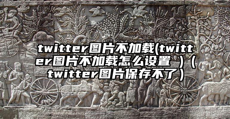 twitter图片不加载(twitter图片不加载怎么设置 )（twitter图片保存不了）