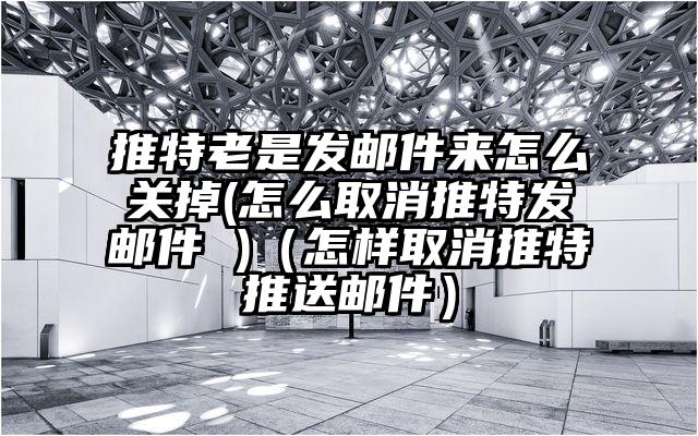 推特老是发邮件来怎么关掉(怎么取消推特发邮件 )（怎样取消推特推送邮件）