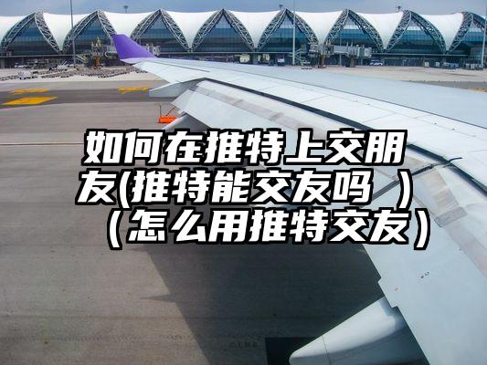 如何在推特上交朋友(推特能交友吗 )（怎么用推特交友）