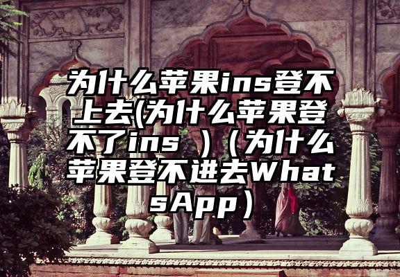 为什么苹果ins登不上去(为什么苹果登不了ins )（为什么苹果登不进去WhatsApp）