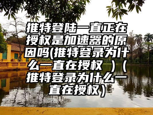推特登陆一直正在授权是加速器的原因吗(推特登录为什么一直在授权 )（推特登录为什么一直在授权）
