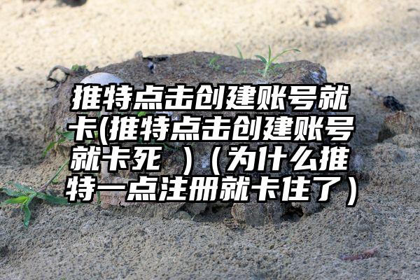 推特点击创建账号就卡(推特点击创建账号就卡死 )（为什么推特一点注册就卡住了）