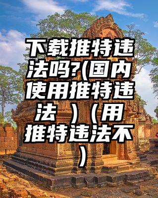 下载推特违法吗?(国内使用推特违法 )（用推特违法不）