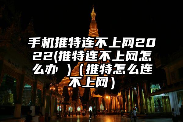 手机推特连不上网2022(推特连不上网怎么办 )（推特怎么连不上网）