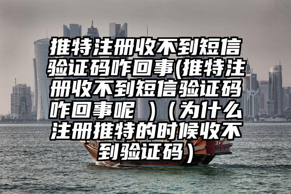 推特注册收不到短信验证码咋回事(推特注册收不到短信验证码咋回事呢 )（为什么注册推特的时候收不到验证码）