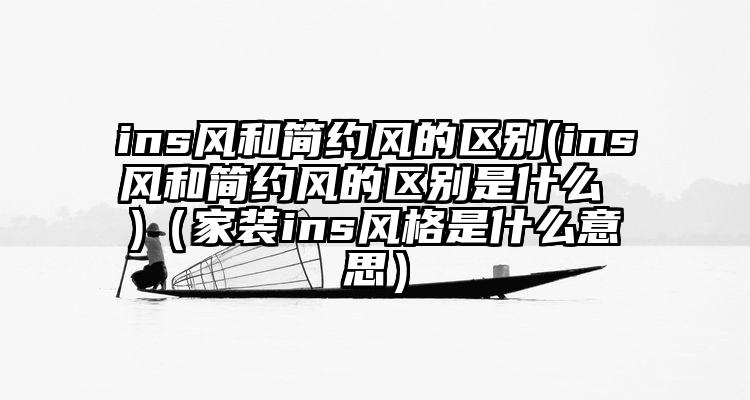 ins风和简约风的区别(ins风和简约风的区别是什么 )（家装ins风格是什么意思）