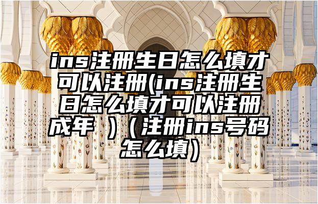 ins注册生日怎么填才可以注册(ins注册生日怎么填才可以注册成年 )（注册ins号码怎么填）
