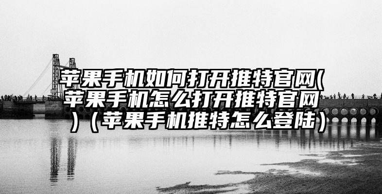 苹果手机如何打开推特官网(苹果手机怎么打开推特官网 )（苹果手机推特怎么登陆）