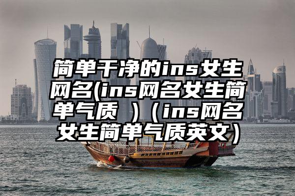 简单干净的ins女生网名(ins网名女生简单气质 )（ins网名女生简单气质英文）