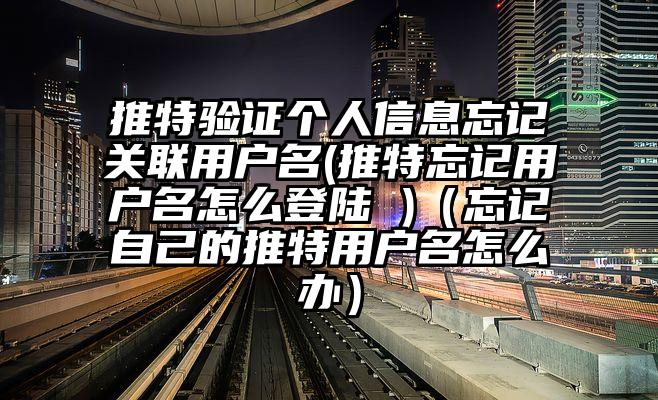 推特验证个人信息忘记关联用户名(推特忘记用户名怎么登陆 )（忘记自己的推特用户名怎么办）