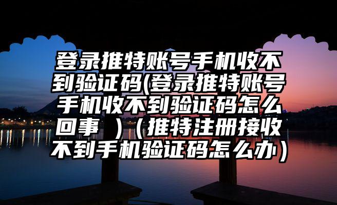 登录推特账号手机收不到验证码(登录推特账号手机收不到验证码怎么回事 )（推特注册接收不到手机验证码怎么办）
