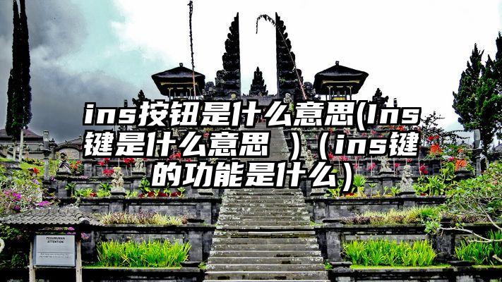 ins按钮是什么意思(Ins键是什么意思 )（ins键的功能是什么）
