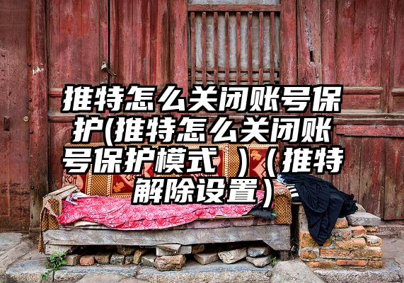 推特怎么关闭账号保护(推特怎么关闭账号保护模式 )（推特解除设置）