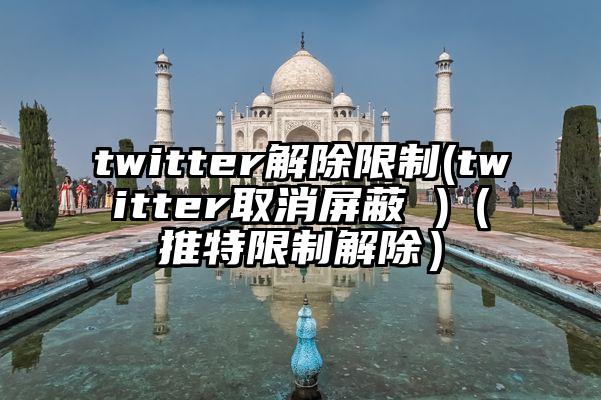 twitter解除限制(twitter取消屏蔽 )(推特限制解除)