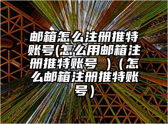 邮箱怎么注册推特账号(怎么用邮箱注册推特账号 )（怎么邮箱注册推特账号）
