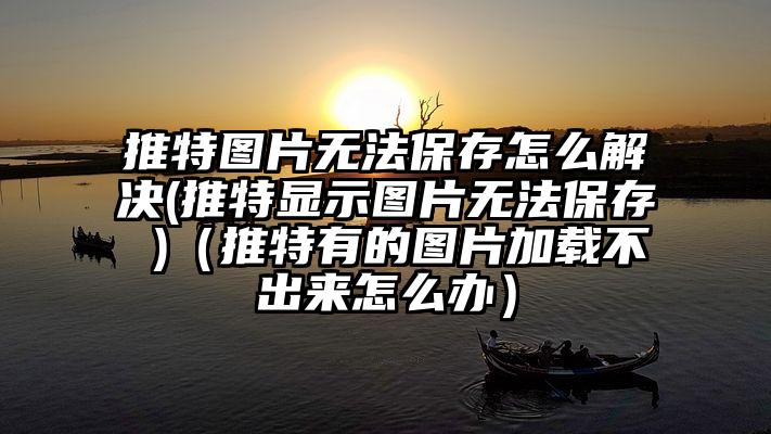 推特图片无法保存怎么解决(推特显示图片无法保存 )（推特有的图片加载不出来怎么办）