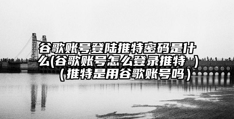 谷歌账号登陆推特密码是什么(谷歌账号怎么登录推特 )(推特是用谷歌账号吗)