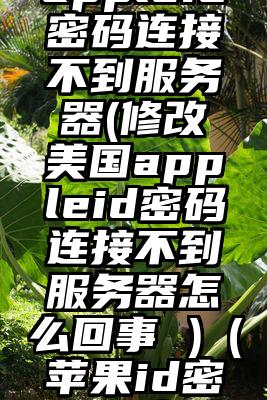 修改美国appleid密码连接不到服务器(修改美国appleid密码连接不到服务器怎么回事 )(苹果id密码更改时连接不