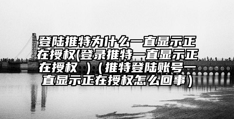 登陆推特为什么一直显示正在授权(登录推特一直显示正在授权 )（推特登陆账号一直显示正在授权怎么回事）