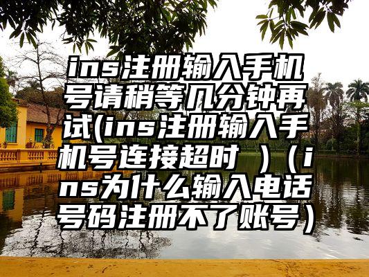 ins注册输入手机号请稍等几分钟再试(ins注册输入手机号连接超时 )（ins为什么输入电话号码注册不了账号）