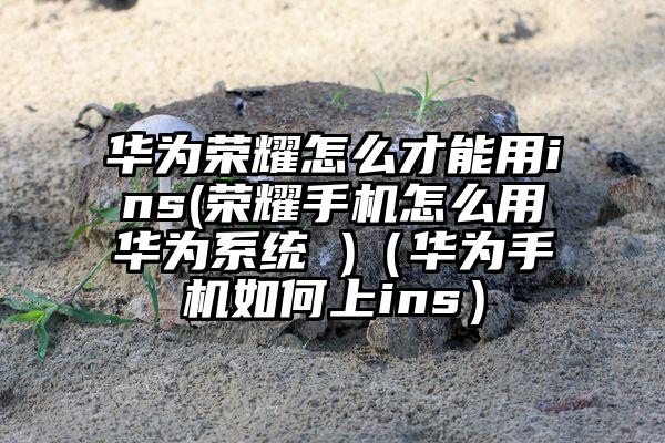 华为荣耀怎么才能用ins(荣耀手机怎么用华为系统 )（华为手机如何上ins）