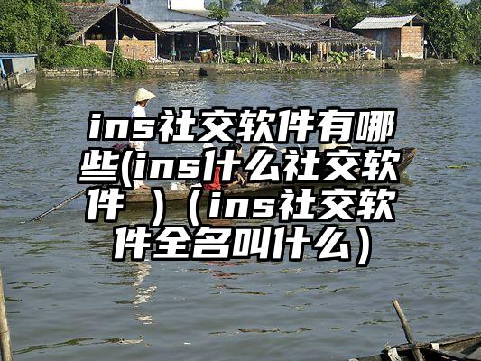 ins社交软件有哪些(ins什么社交软件 )（ins社交软件全名叫什么）