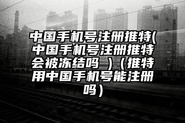 中国手机号注册推特(中国手机号注册推特会被冻结吗 )（推特用中国手机号能注册吗）