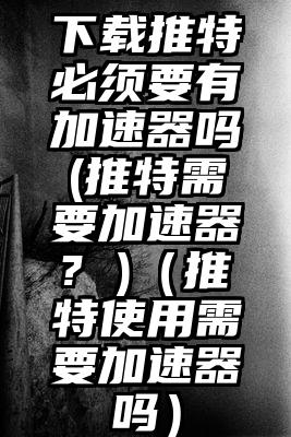 下载推特必须要有加速器吗(推特需要加速器? )（推特使用需要加速器吗）