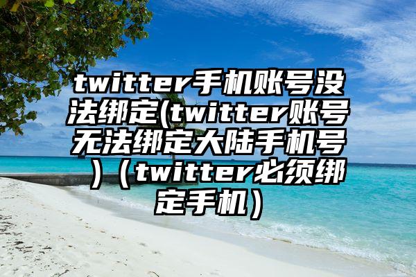 twitter手机账号没法绑定(twitter账号无法绑定大陆手机号 )（twitter必须绑定手机）