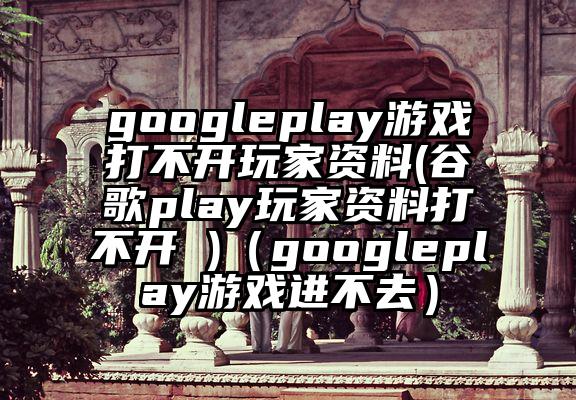 googleplay游戏打不开玩家资料(谷歌play玩家资料打不开 )（googleplay游戏进不去）